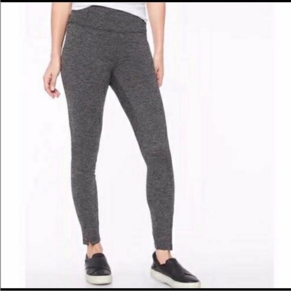 Athleta Tight Legging Pants Herringbone Houndstooth Mercer High Rise Grey Black - Picture 2 of 16